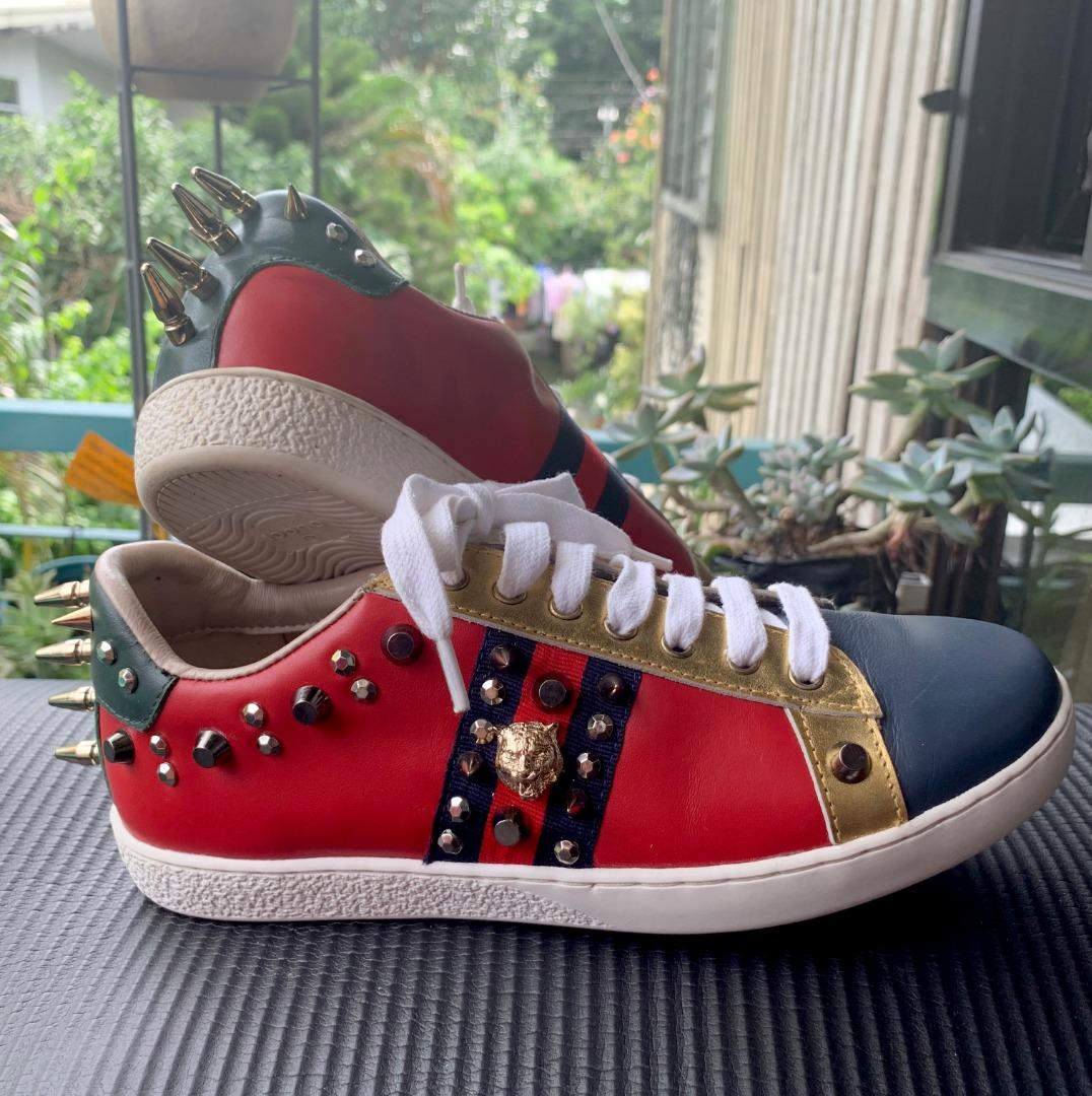 Ace studded online leather sneaker