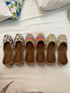 Hand embroidery footwear