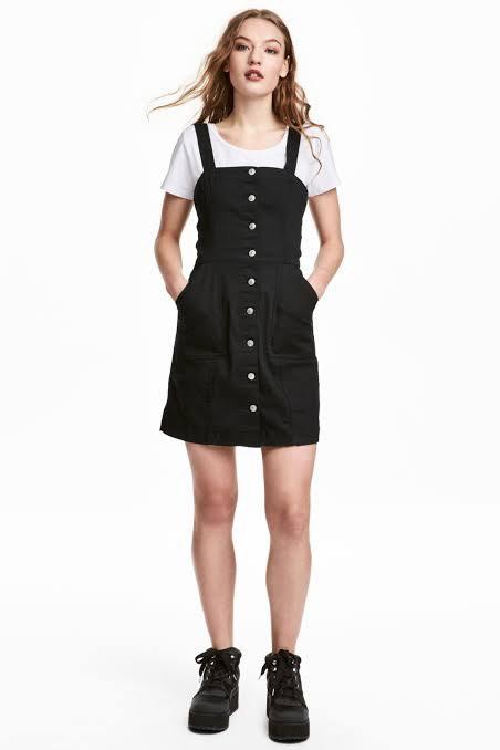 Denim overall 2024 dress h&m