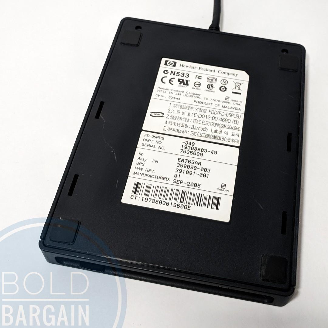 HP TEAC FDD05PUB USB 3.5" Floppy Disk Diskette Drive, Computers & Tech