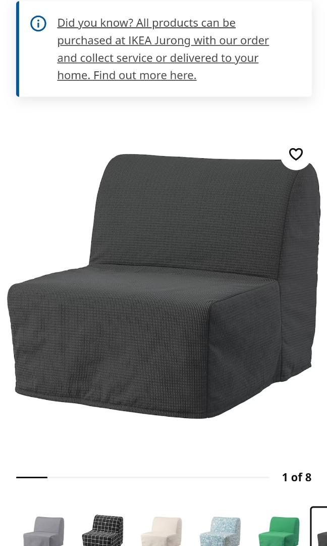 IKEA Chair Bed LYCKSELE LOVAS, Furniture & Home Living, Furniture, Bed