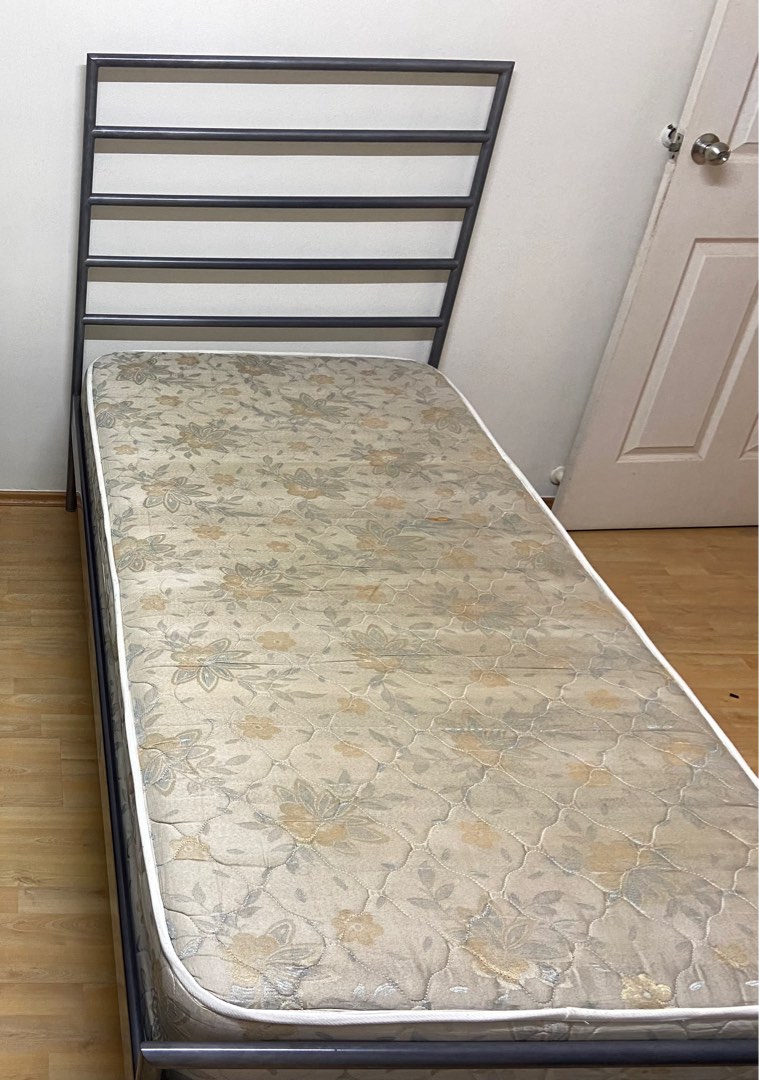 IKEA Single Bed + Mattress Set, Furniture & Home Living, Furniture, Bed