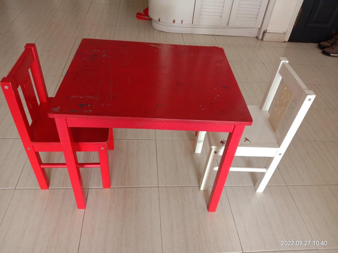 IKEA table and chairs, Furniture & Home Living, Furniture, Tables