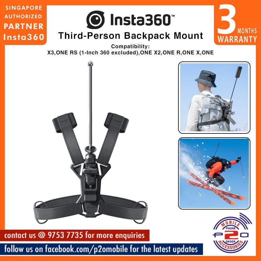 Insta360 One RS Third-Person Backpack Mount, Compatibility:X3, ONE RS (1-Inch  360 excluded), ONE X2, ONE R, ONE X, ONE, Photography, Photography  Accessories, Other Photography Accessories on Carousell