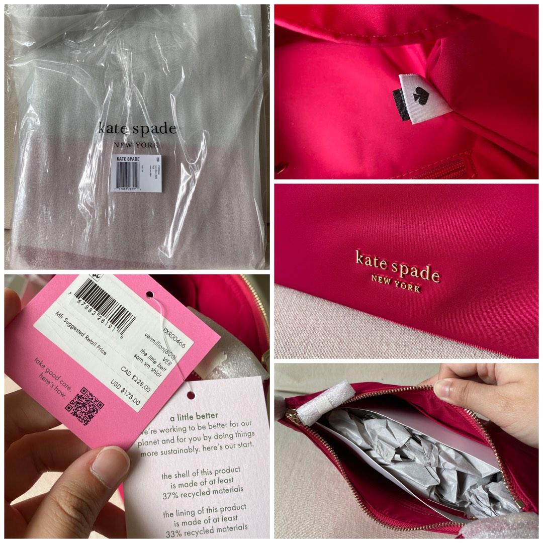 Kate Spade New York New Nylon Small Shoulder Bag Vermillion One Size