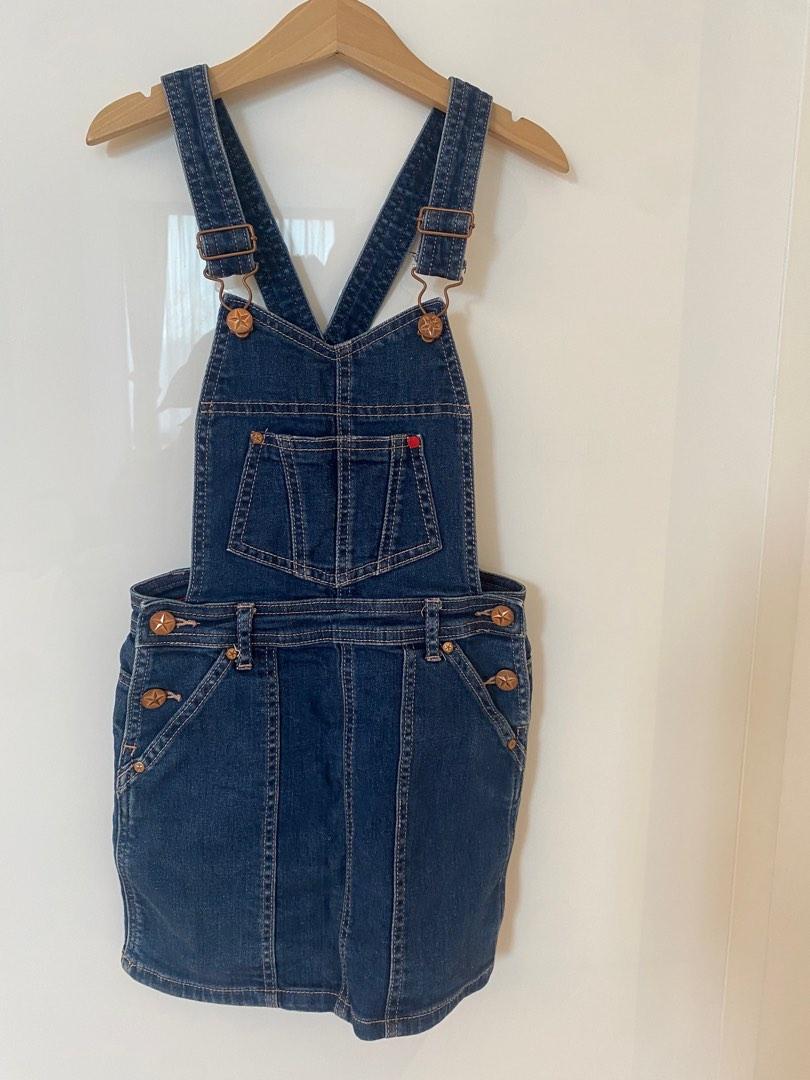 Denim pinafore hotsell dress target
