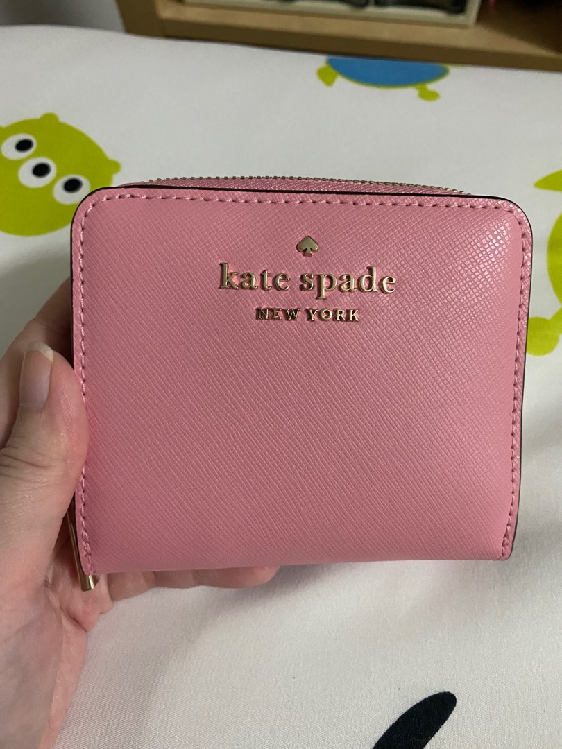 Kate spade staci small zip around wallet bright carnation Women s