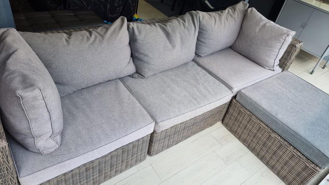 L Shape outdoor sofa, Furniture & Home Living, Outdoor Furniture on