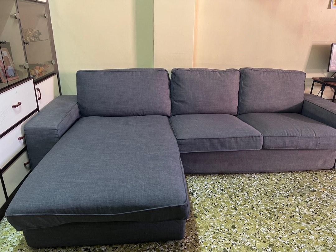 L shape sofa(Grey Color), Furniture & Home Living, Furniture, Sofas on