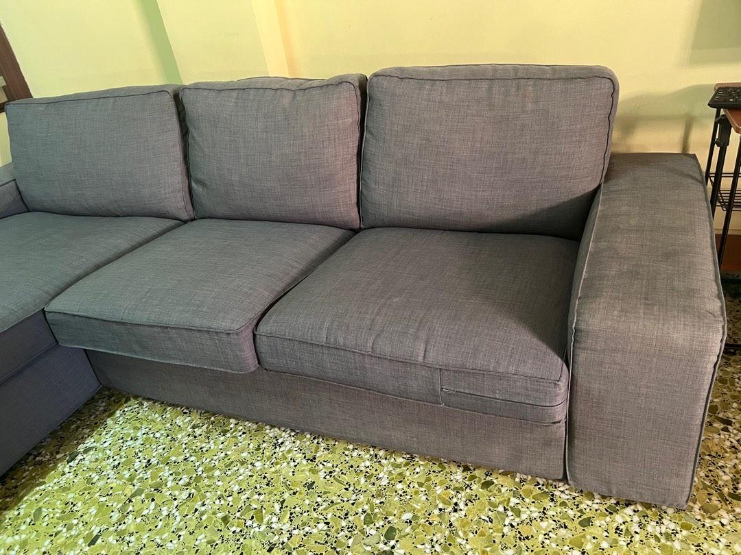 L shape sofa(Grey Color), Furniture & Home Living, Furniture, Sofas on