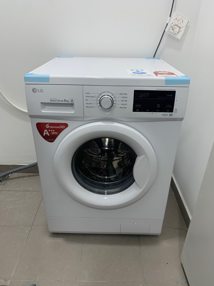LG Washing Machine Direct Drive Inverter 8kg, TV & Home Appliances