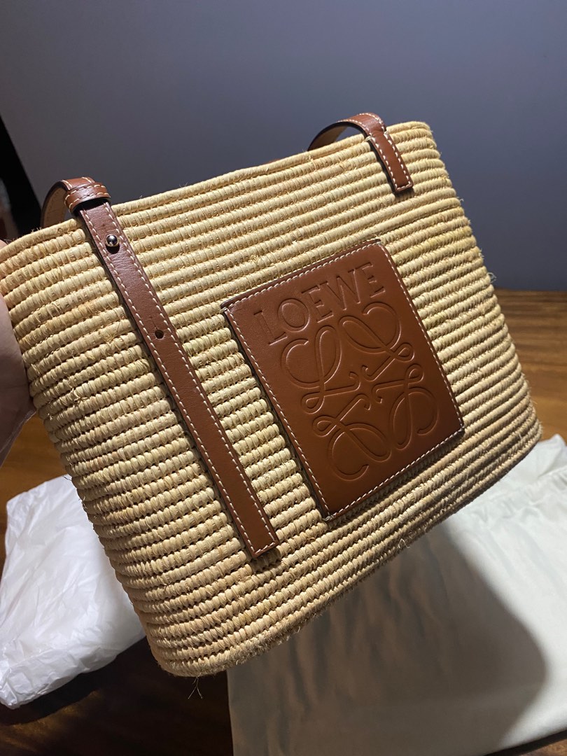 Loewe small square basket bag, Luxury, Bags & Wallets on Carousell