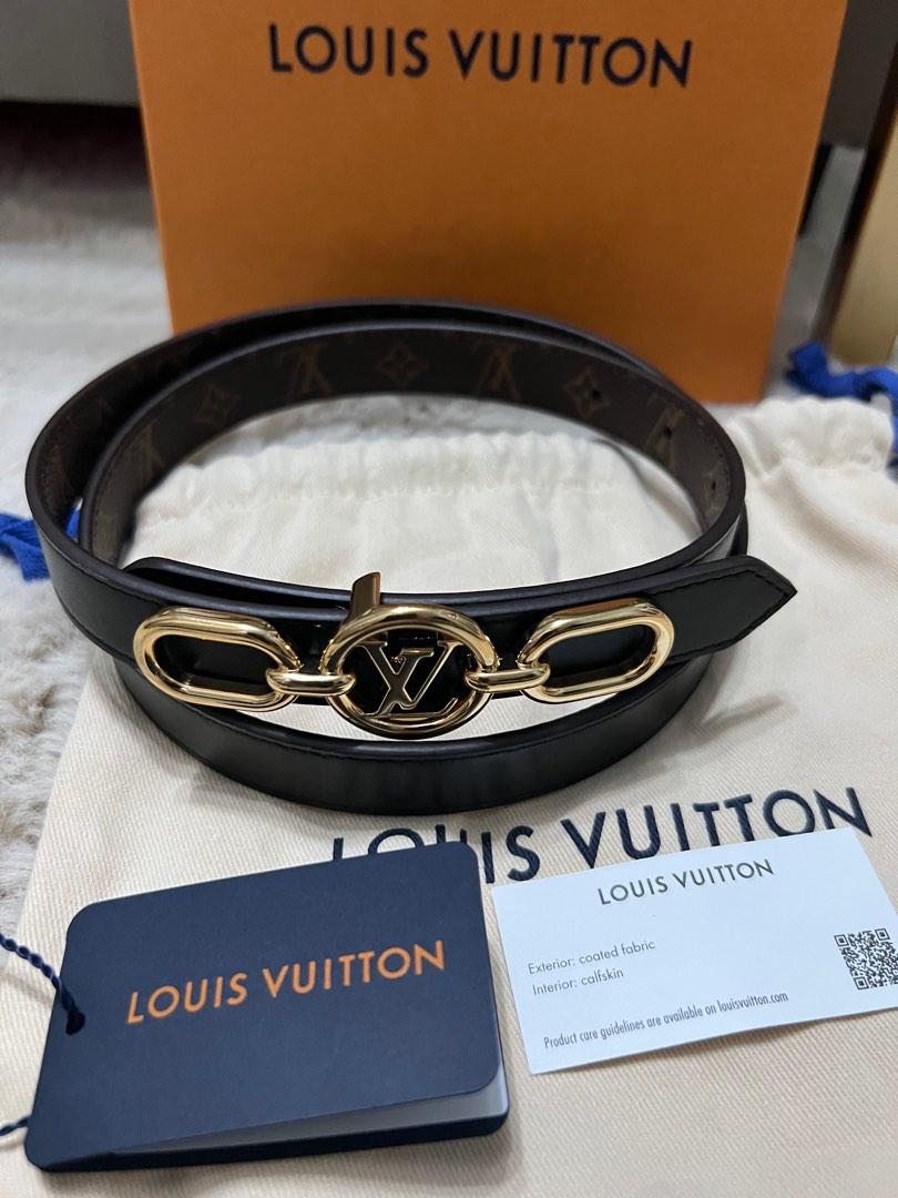 Louis Vuitton LV Circle Prime 20mm Reversible Belt Pink + Cowhide. Size 75 cm