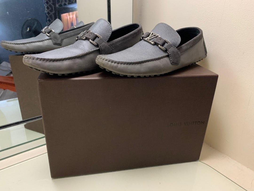 Hockenheim leather flats Louis Vuitton Grey size 5.5 UK in Leather -  30628629