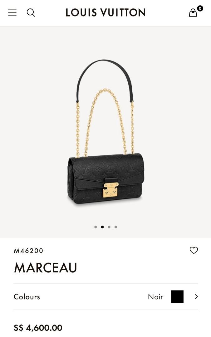 Louis Vuitton M46200 Marceau , Black, One Size