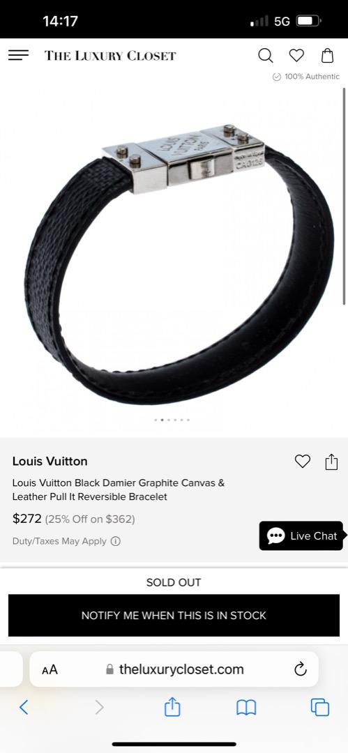 Louis Vuitton, Accessories, Louis Vuitton Pull It Reversible Damier  Bracelet