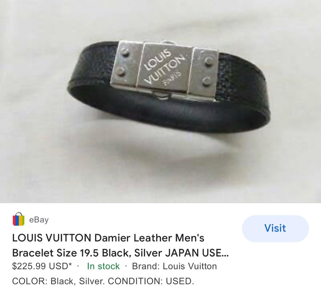 Louis Vuitton Black Damier Graphite Canvas & Leather Pull It Reversible Bracelet  Louis Vuitton