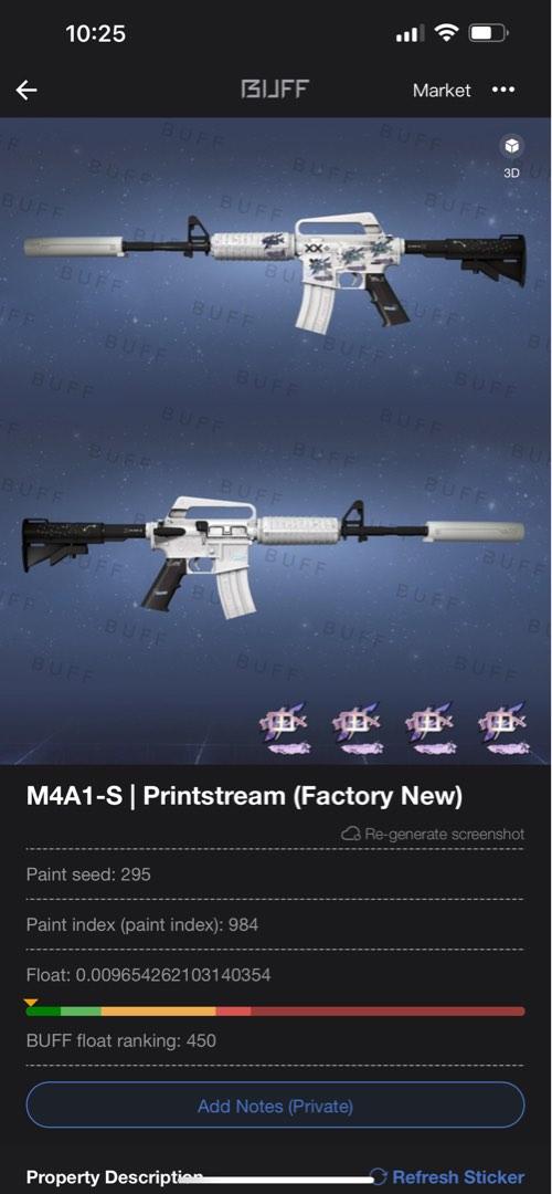 M4a1-s printstream factory new, Video Gaming, Gaming Accessories, In ...