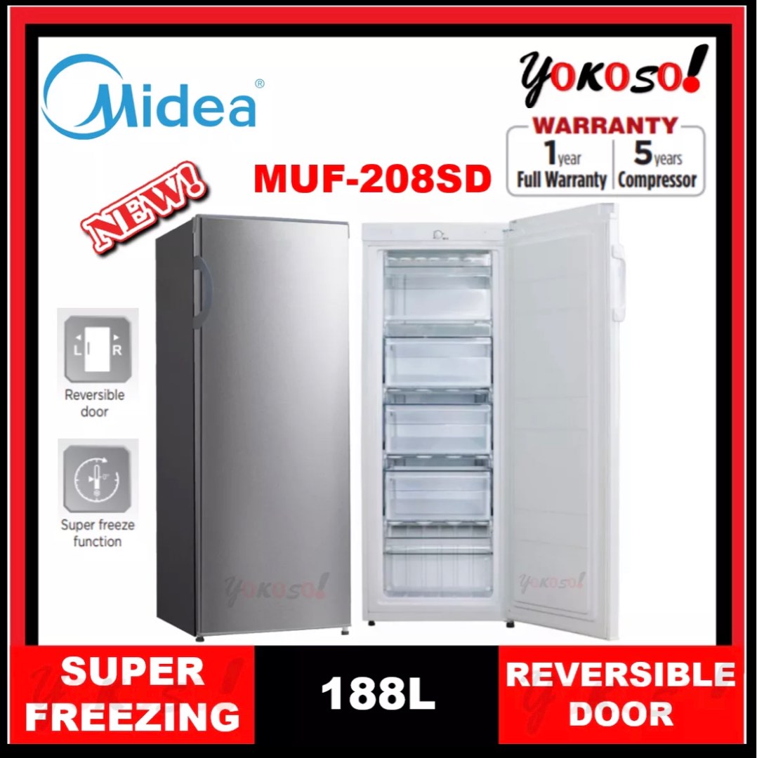 Midea Upright Freezer, TV & Home Appliances, Kitchen Appliances
