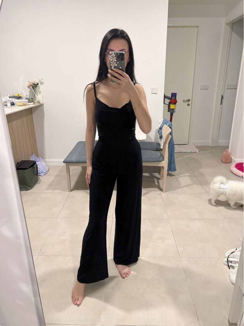 Miss selfridge sales black jumpsuit
