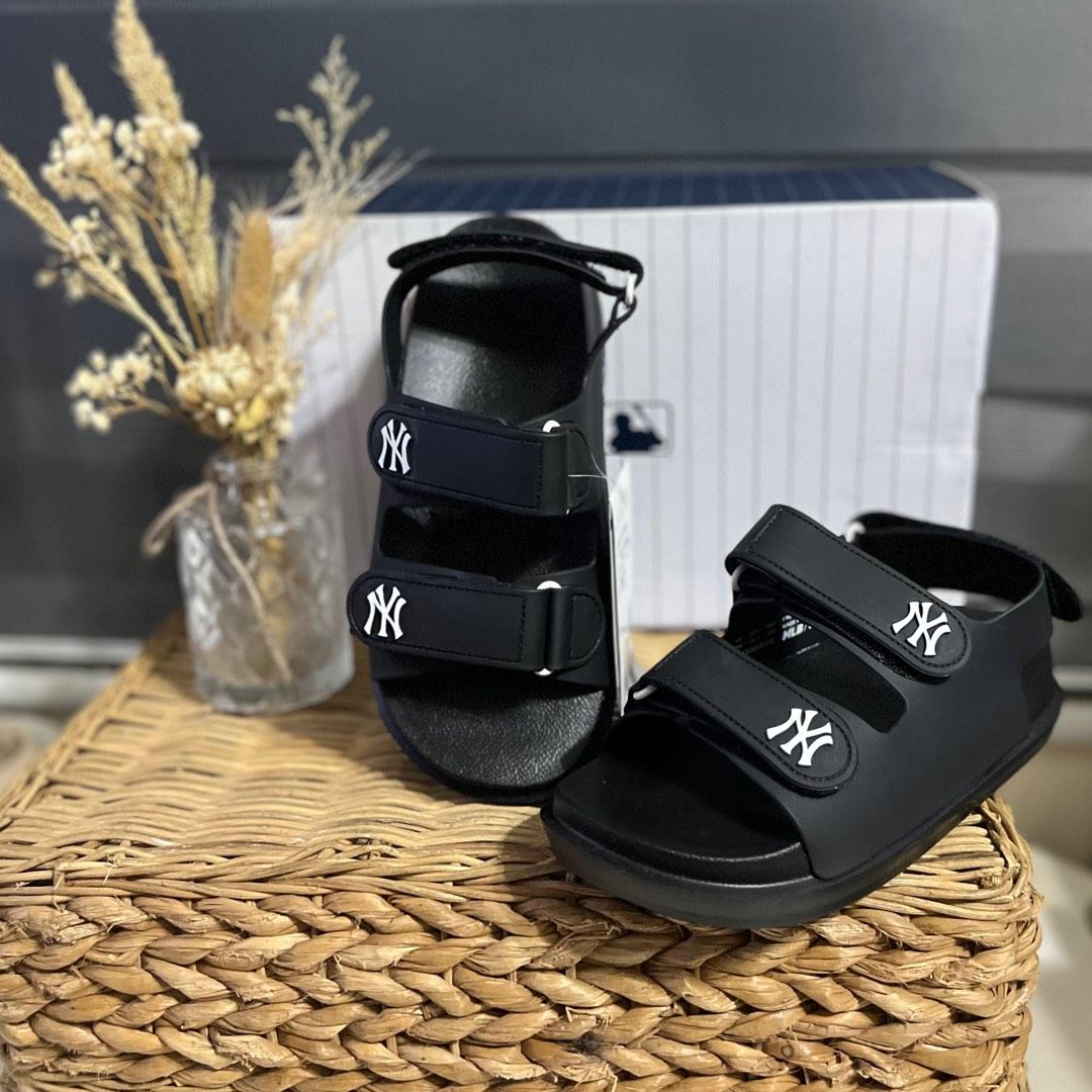 MLB Chunky Sandals Black Women s Fashion Footwear Flats