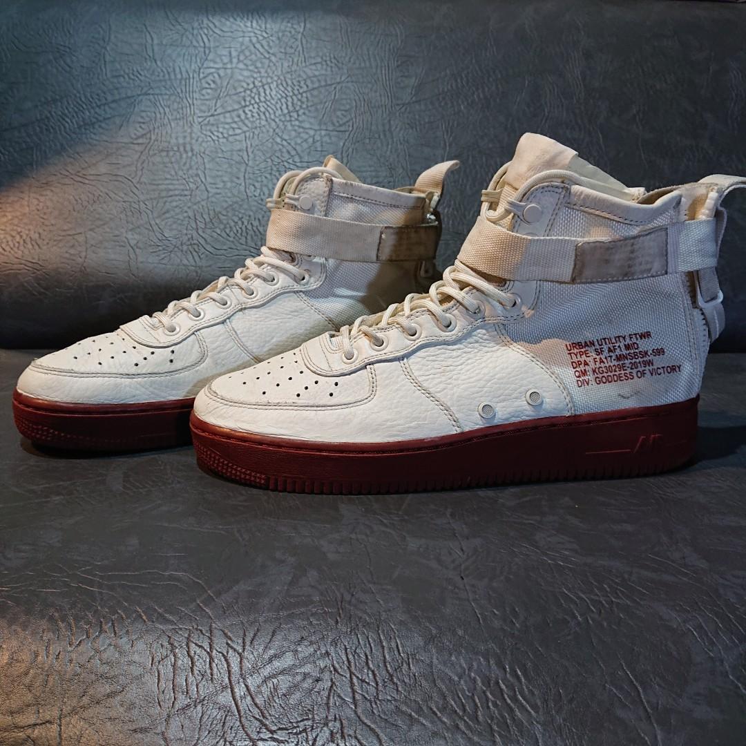 Nike sf air force sales 1 mid ivory mars stone