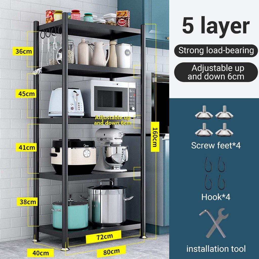 Open Shelves Stainless Steel Rack, Furniture & Home Living, Furniture