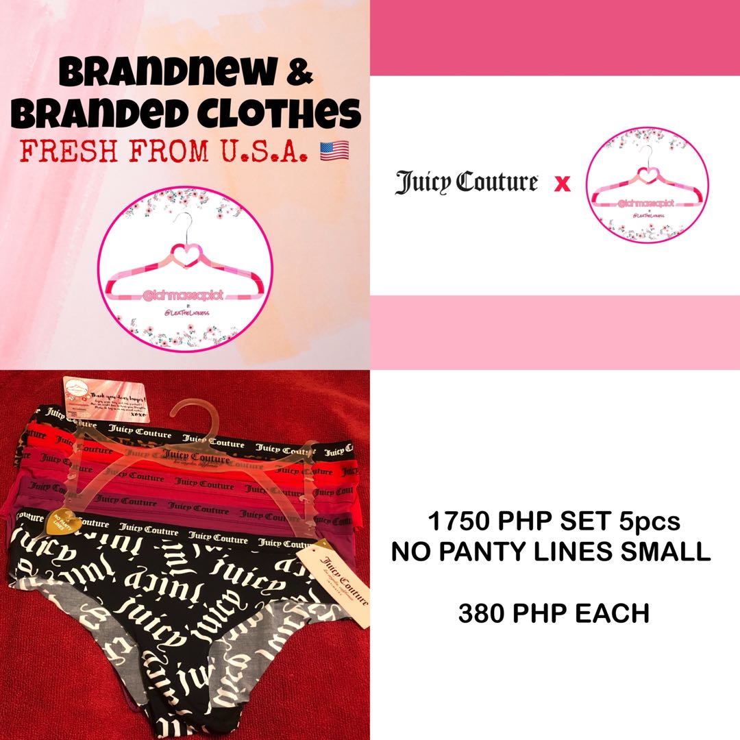 SUPER SALE! JUICY COUTURE V Shape seamless panty small 6pcs, Women's  Fashion, Undergarments & Loungewear on Carousell