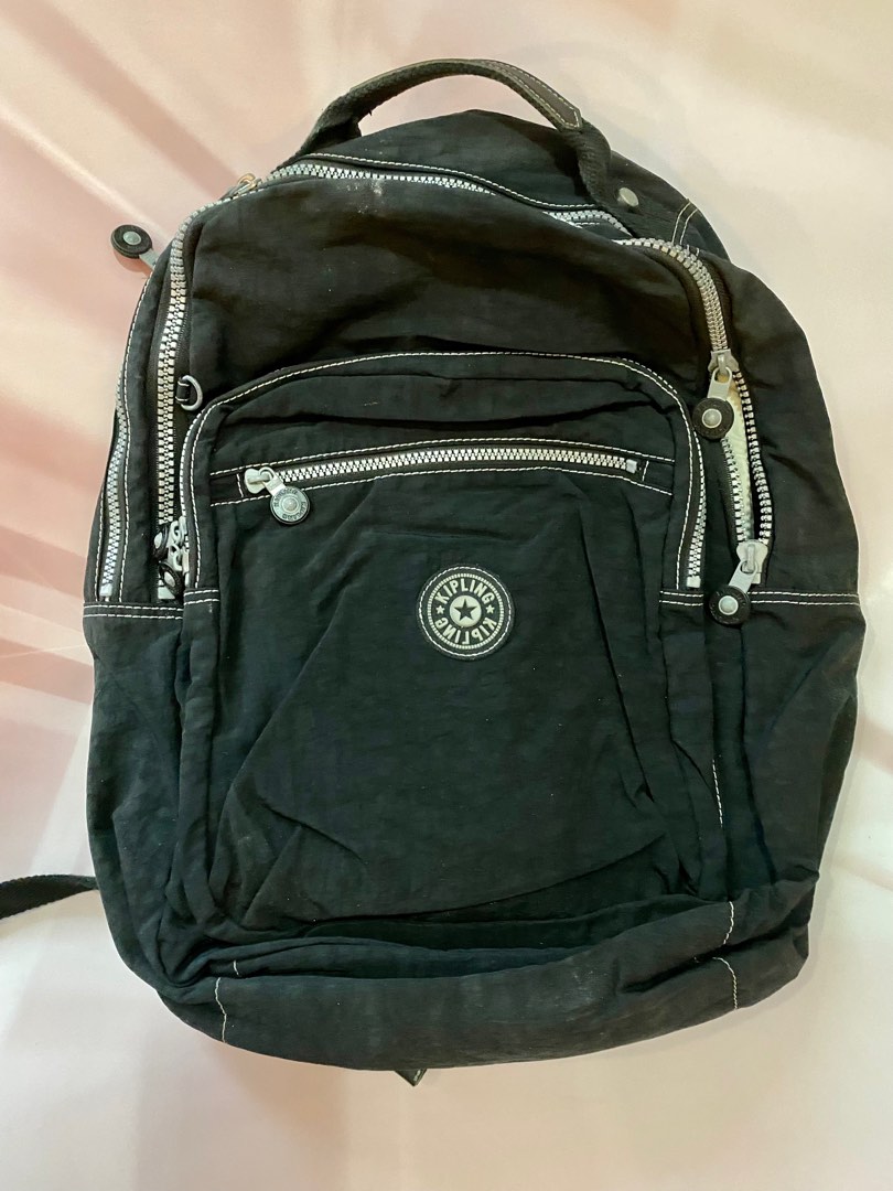 Original KIPLING black backpack, Men's Fashion, Bags, Backpacks on