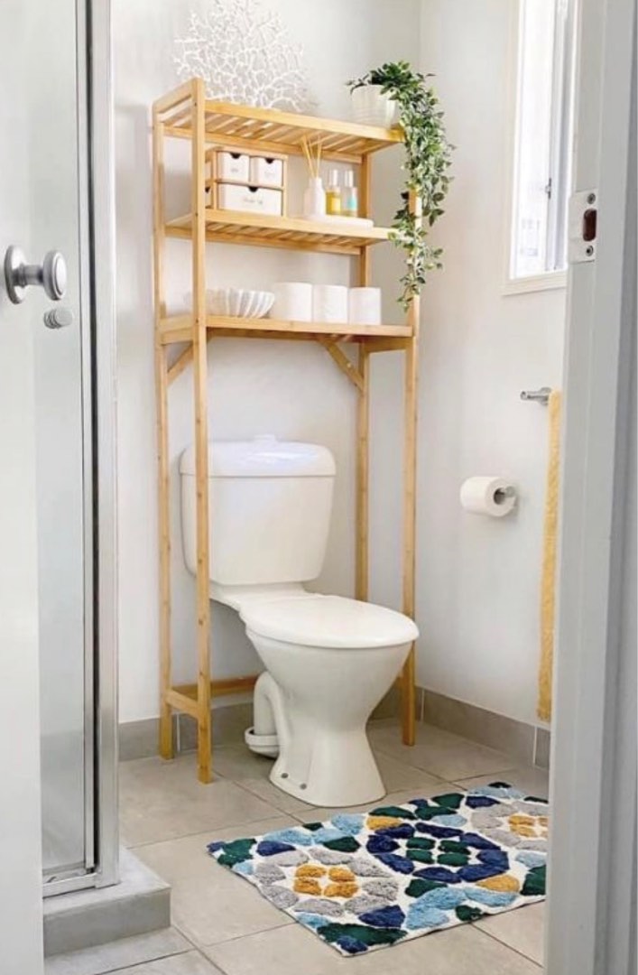 Over toilet Bamboo Shelf, Furniture & Home Living, Furniture, Shelves