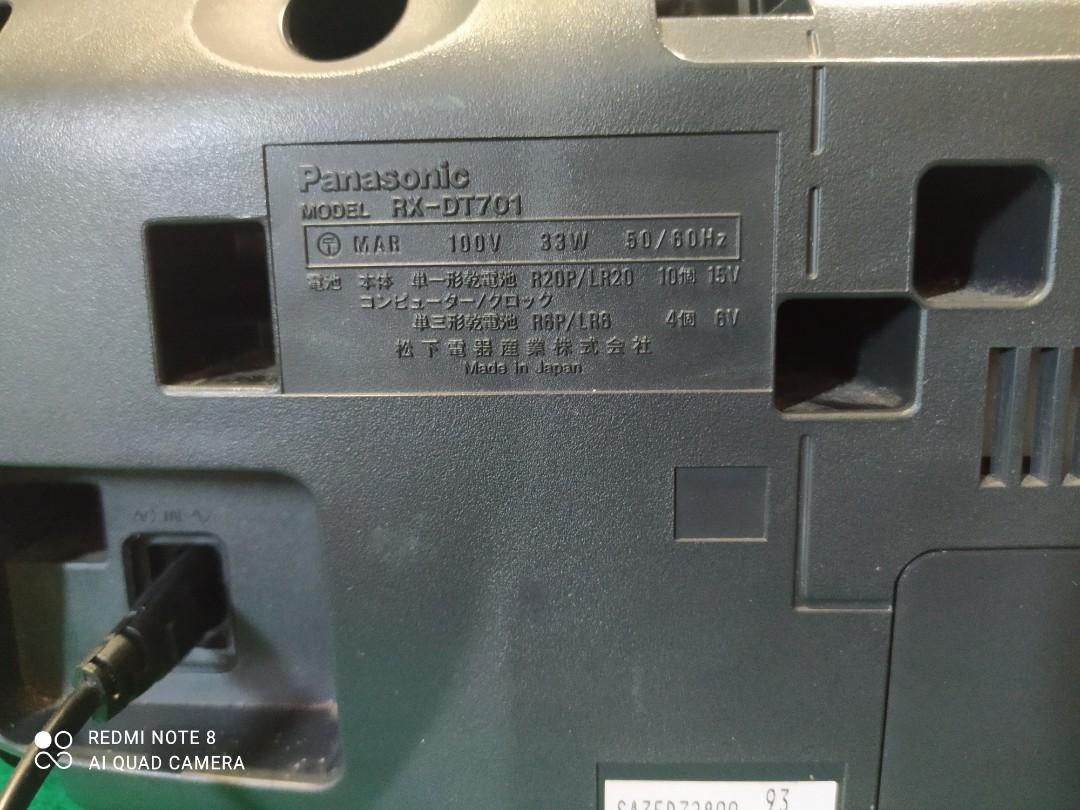 Panasonic - RX-DT707 - Boombox - Lecteur de cassettes audio