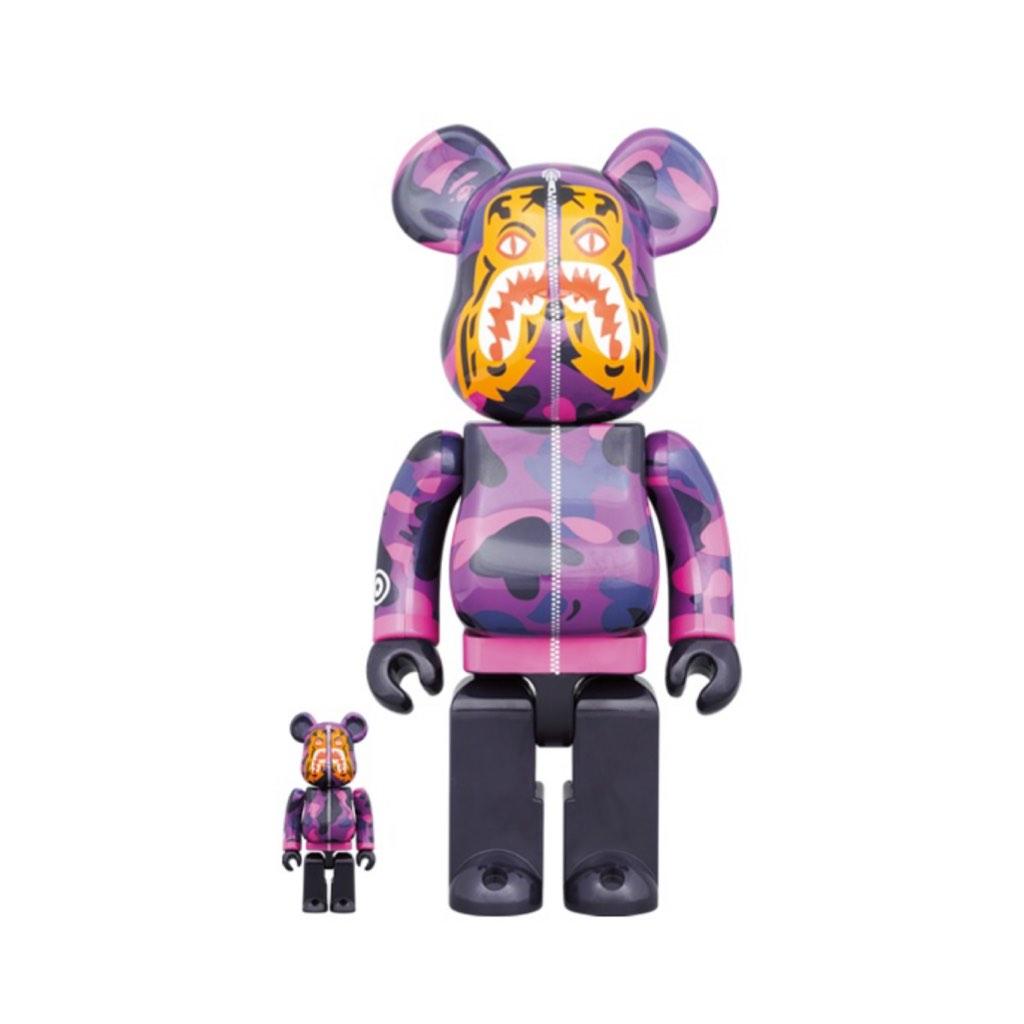 現貨BE@RBRICK BAPE(R) CAMO TIGER 100％ & 400％ ［RED／PURPLE／BLUE