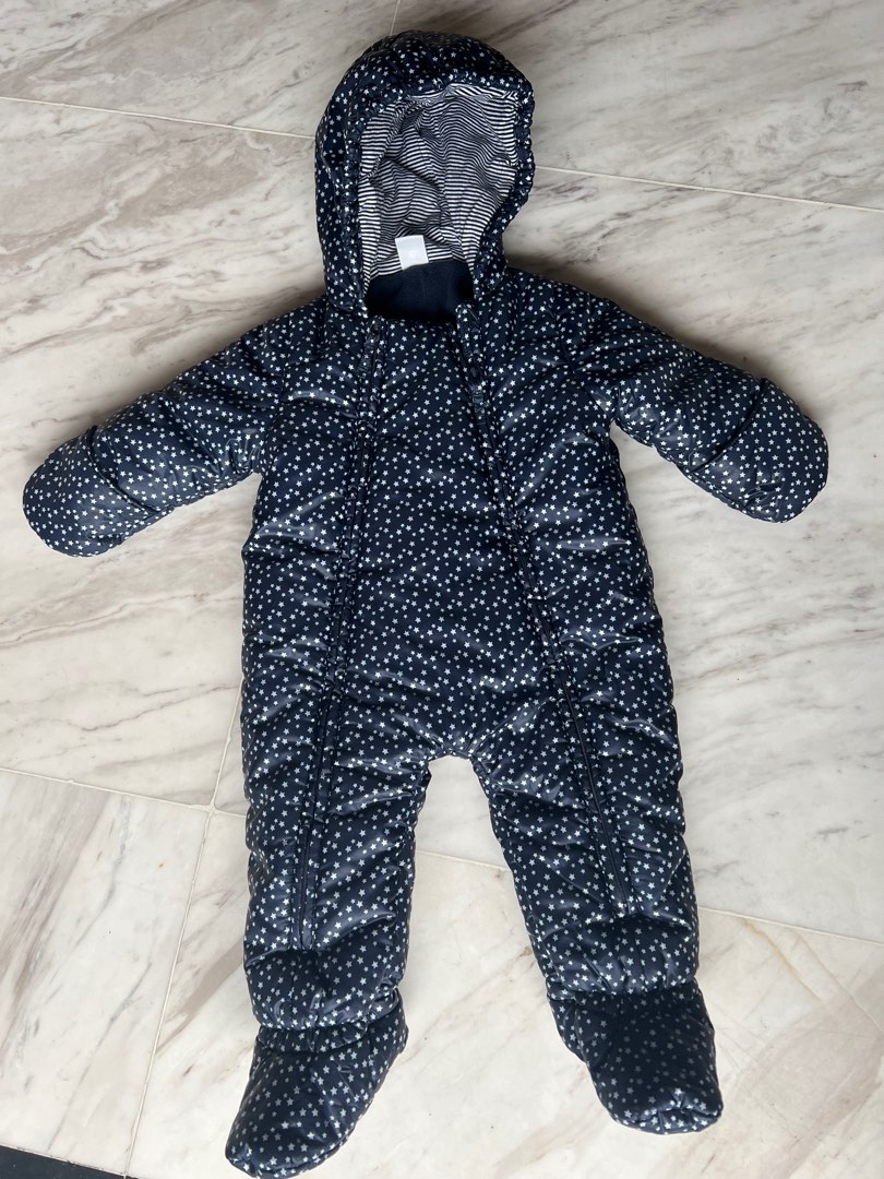PETIT BATEAU BLUE STARS BABY SNOWSUIT Babies Kids Babies