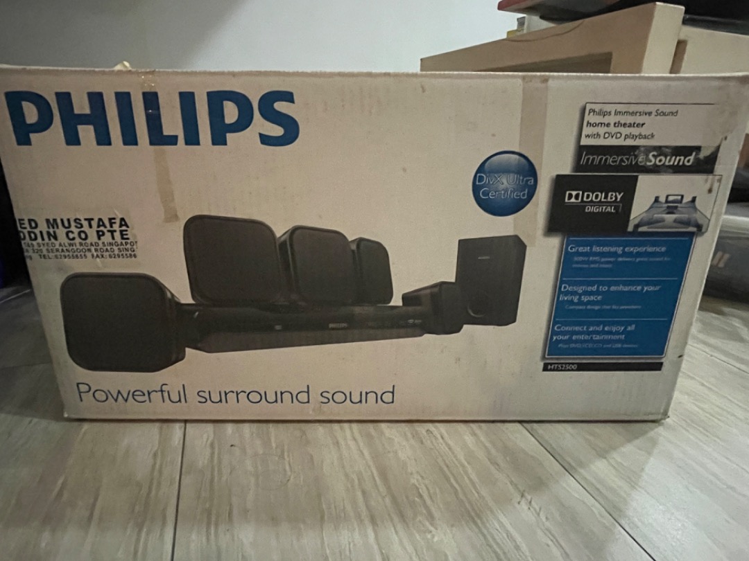 Philips home theatre with DVD playback 50 dollars, Audio, Soundbars