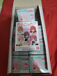 Quintessential Quintuplets Relacot mini figures (Ichika, Nino, Miku, Yotsuba, Itsuki Nakano) Gotoubun No Hanayome