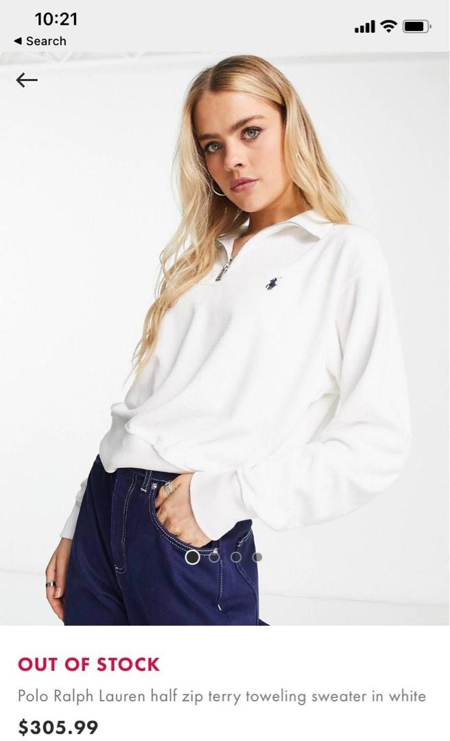 White polo new arrivals half zip sweater