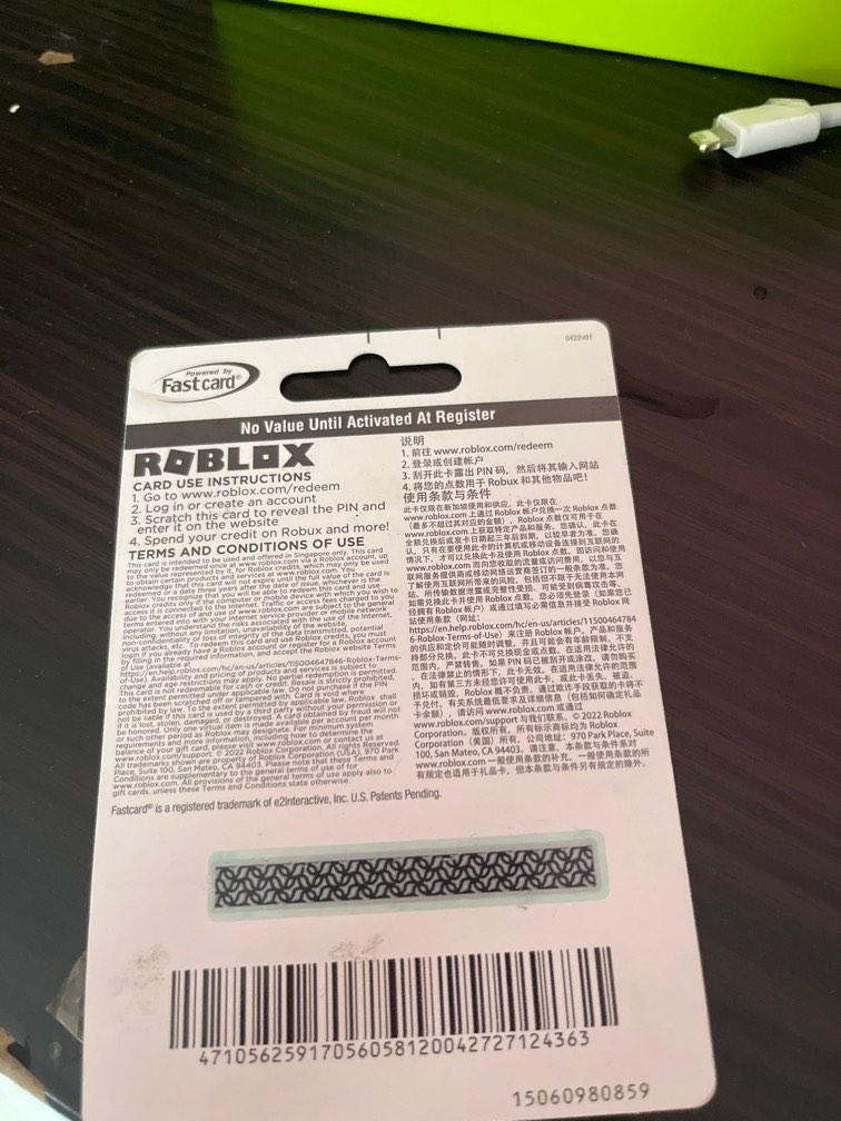 ROBLOX GIFT CARD $50, Video Gaming, Gaming Accessories, Game Gift