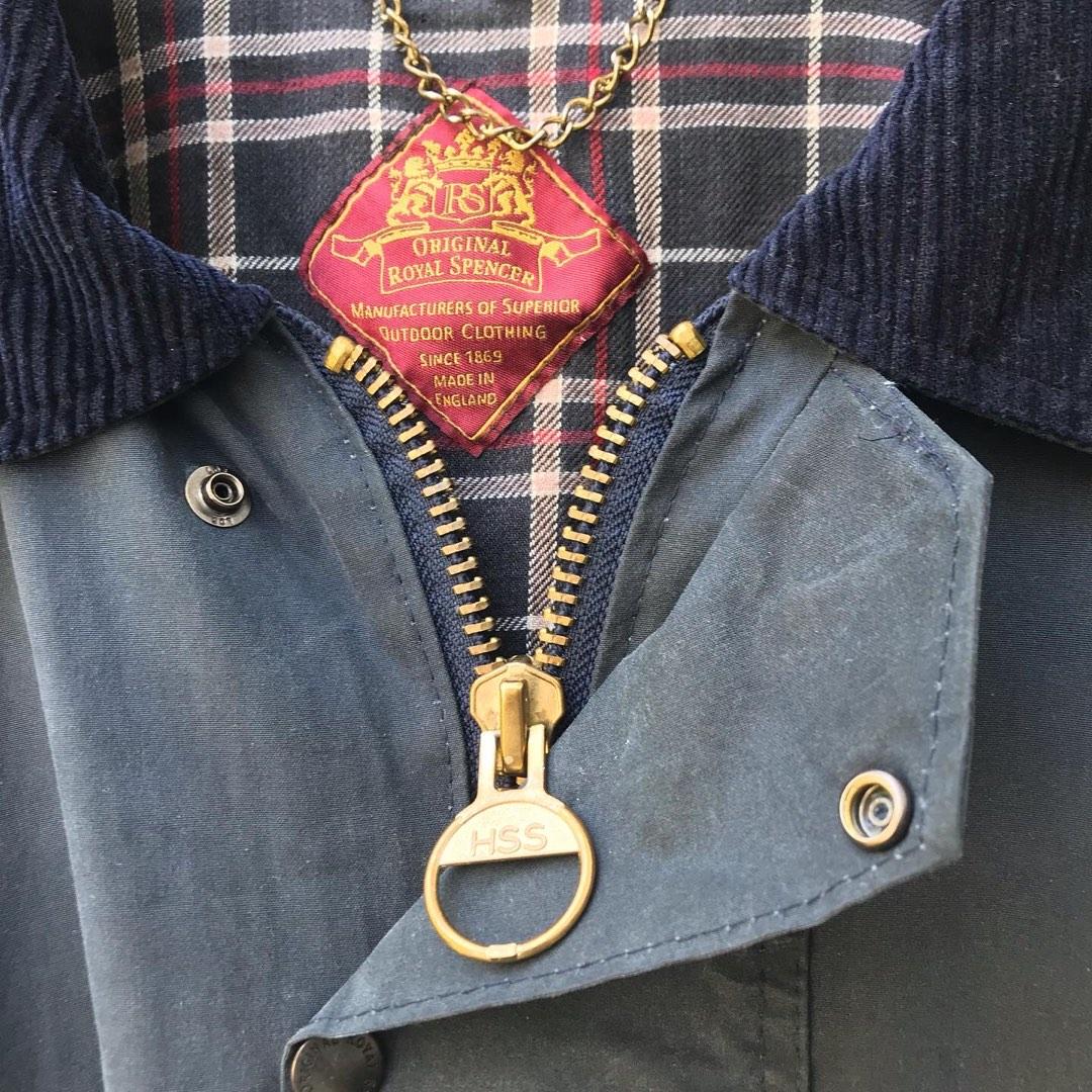 Royal Spencer Barbour Bedale Jacket Wax Navy Blue Colour Way On Wax Design 100 british worker barbour bedale belstaff grenfell filson redwing barbour