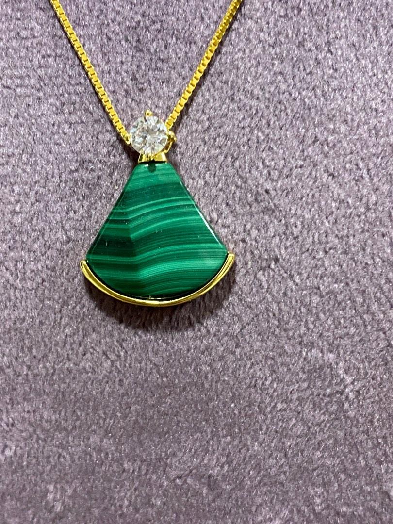Gold malachite pendant 2025