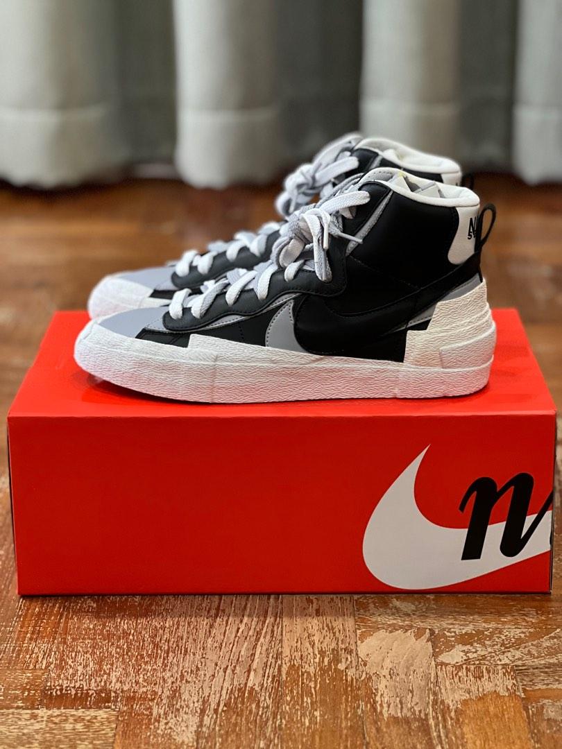 sacai x blazer mid black grey