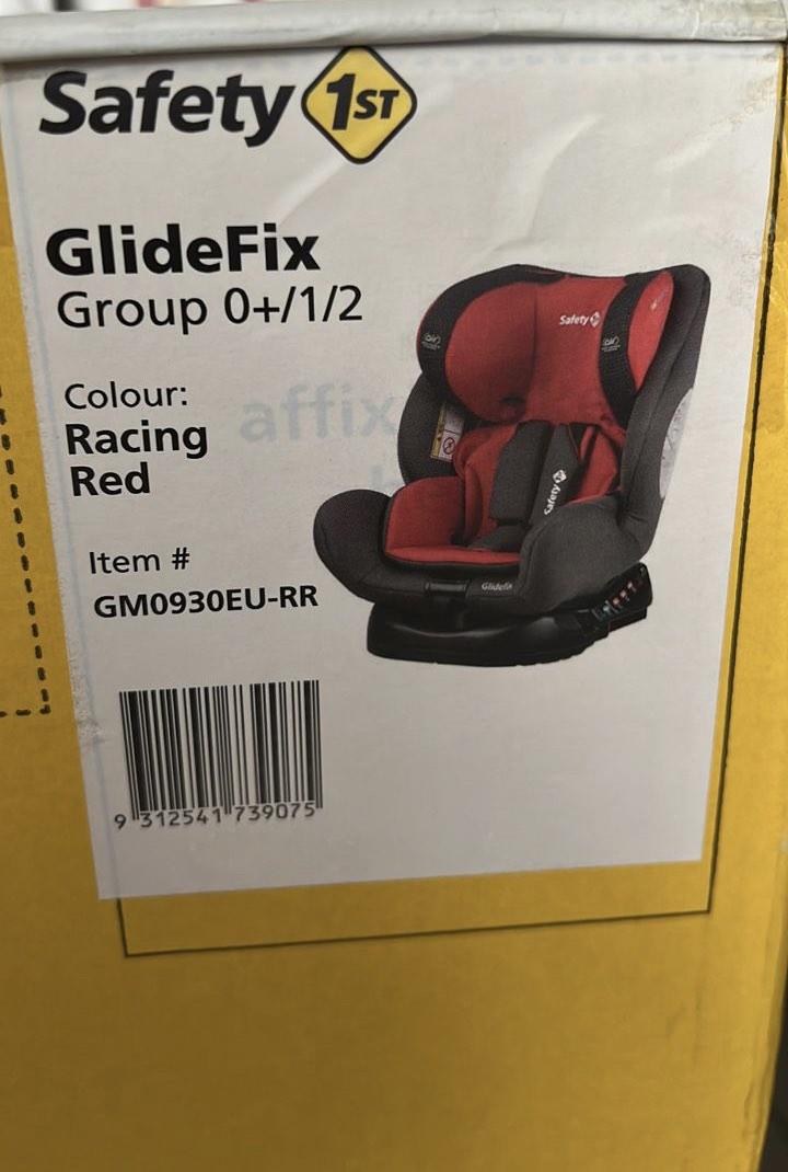 NEW Safety 1st Glidefix Baby Car Seat Racing Red