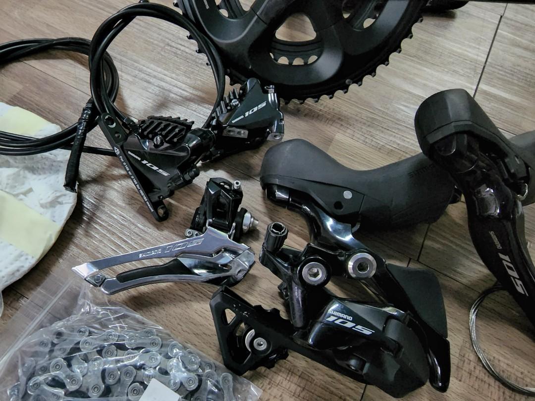 Shimano 105 Disc Groupset Sports Equipment Bicycles Parts