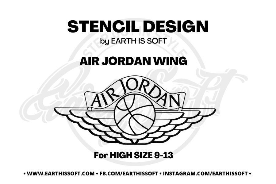 STENCIL DESIGN AIR JORDAN WING LOGO FOR JORDANS LOW MID AND HIGH, Men's Fashion, Footwear