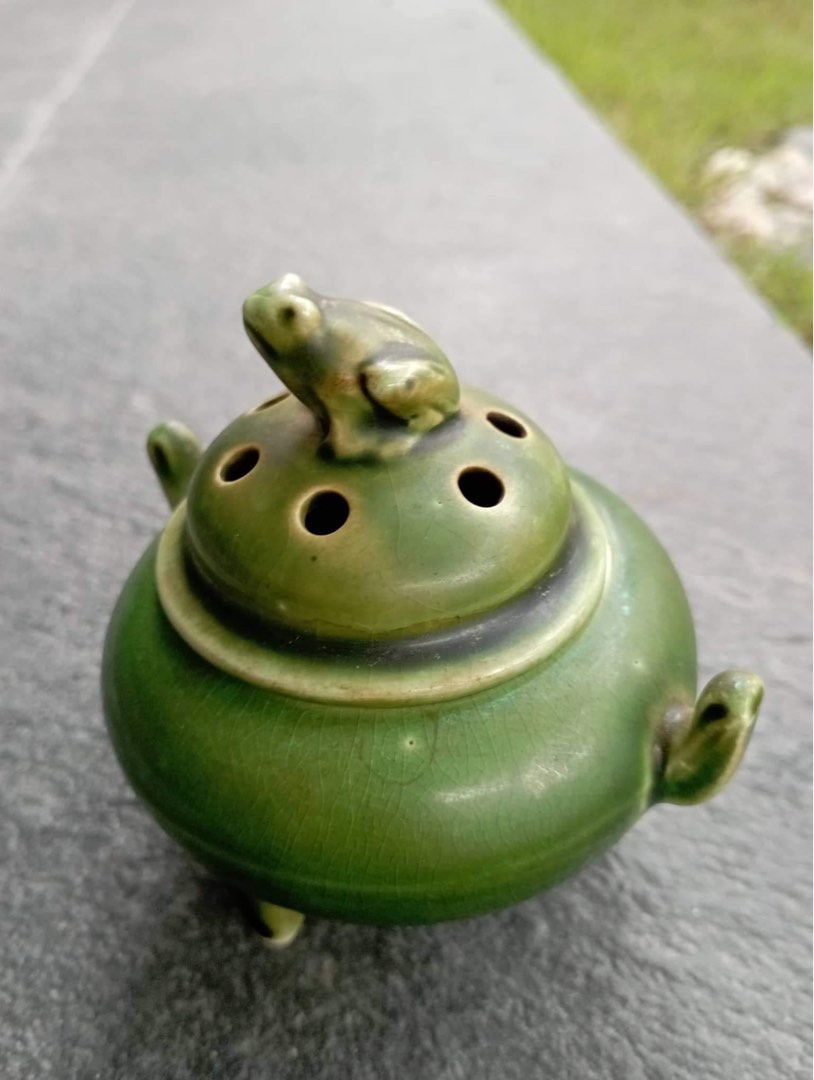 Stoneware Jar with cover, Furniture & Home Living, Home Decor, Vases