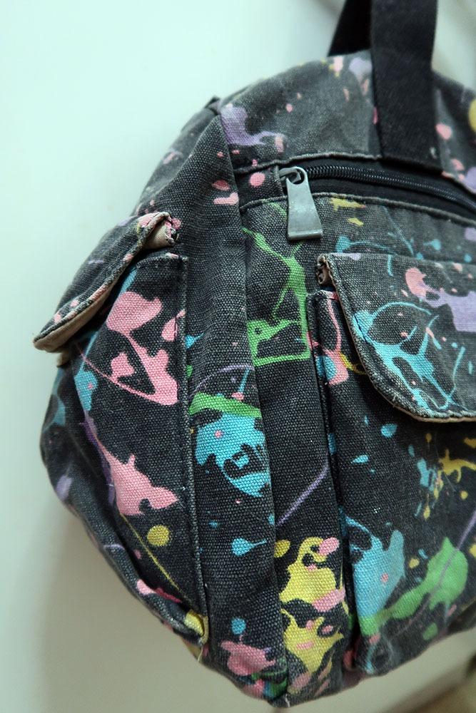 Rusty Splatter Messenger Bag Black
