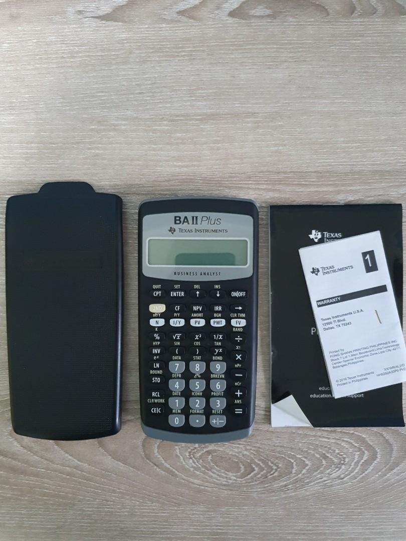 Texas Instrument BA II plus, Hobbies & Toys, Stationery & Craft
