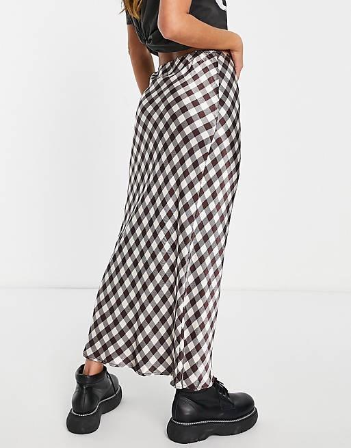 Gingham skirt topshop store