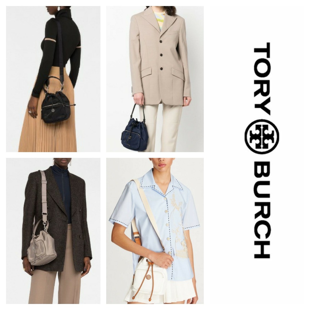 Tory burch nylon bucket bag sale