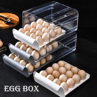 Transparent Double drawer egg container