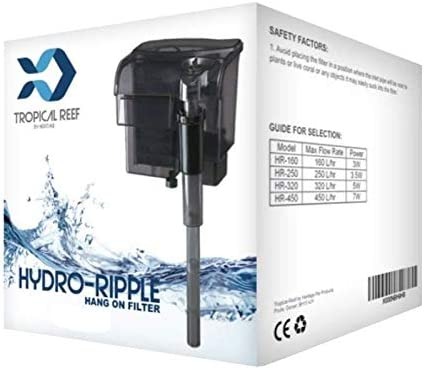 Tropical-Reef Hydro-Ripple Aquarium Fish Tank Hang-On Filter With ...